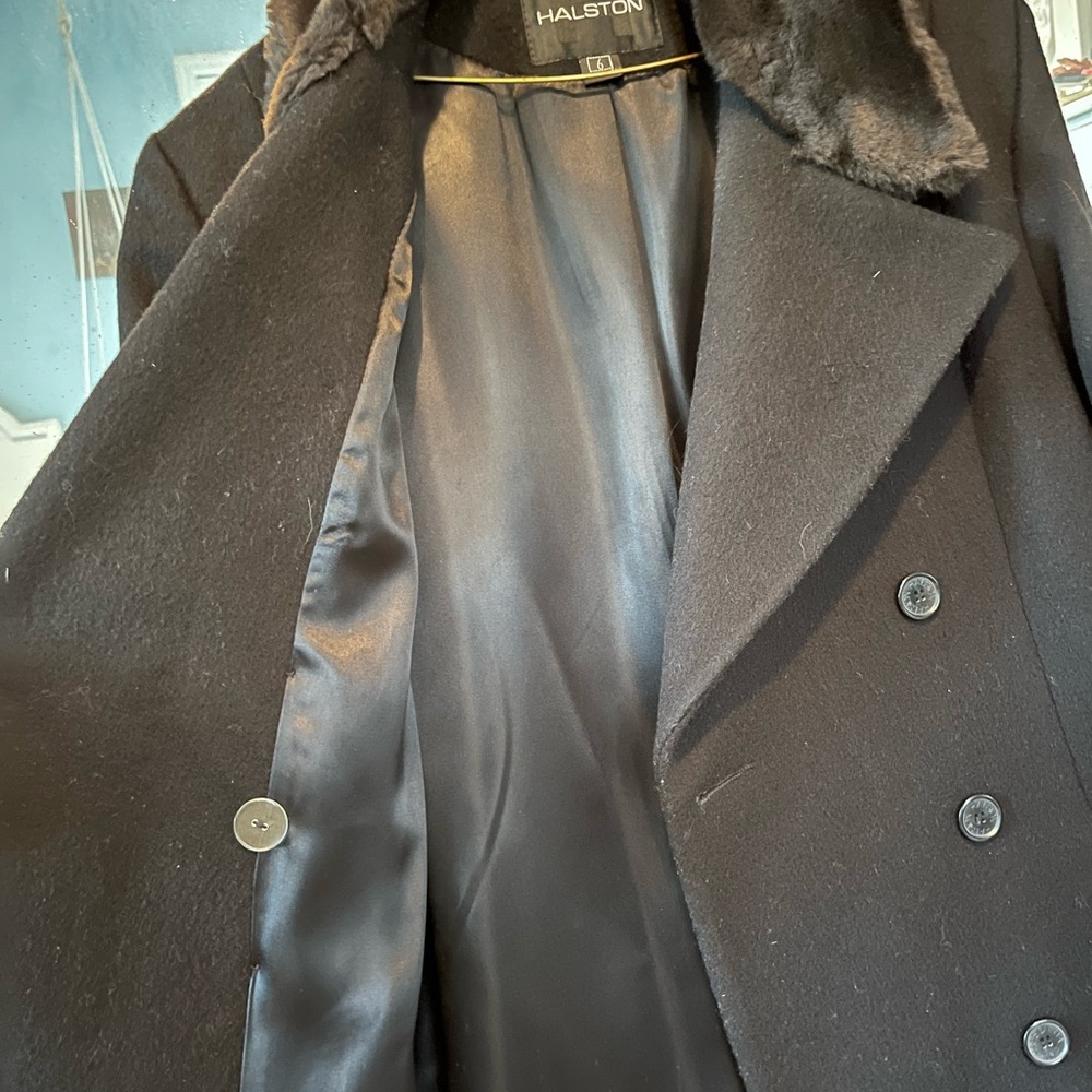 Halston wool coat - Picture 3 of 5